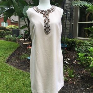 Boden Limited Edition Cream with Jewels Dress